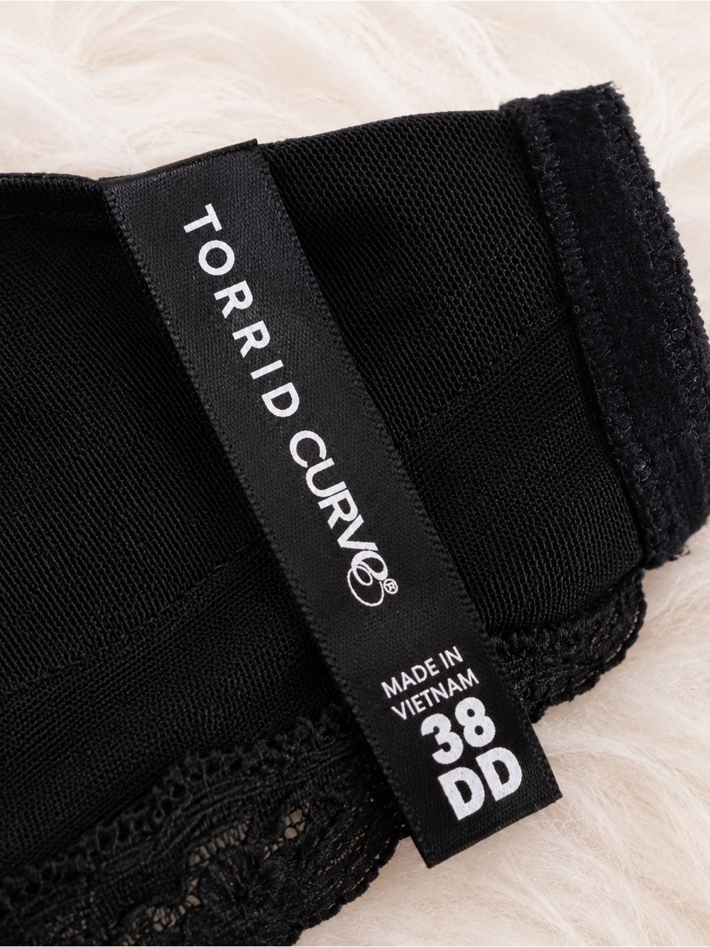 Torrid Black Lace Racerback Front Clasp Bra 38DD - Picture 4 of 6